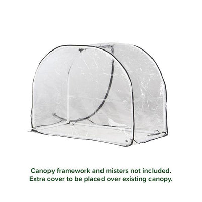 Small winter cover over canopy
